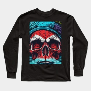 Santa cyberpunk skull Long Sleeve T-Shirt